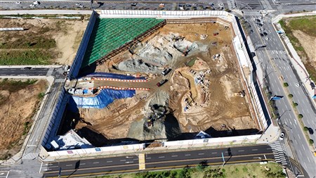 양주역세권 개발사업 주상복합 신축공사중 토공 및 가시설공사