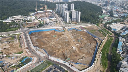 의왕고천 B2BL 제일풍경채 신축공사 중 토공 및 가시설공사